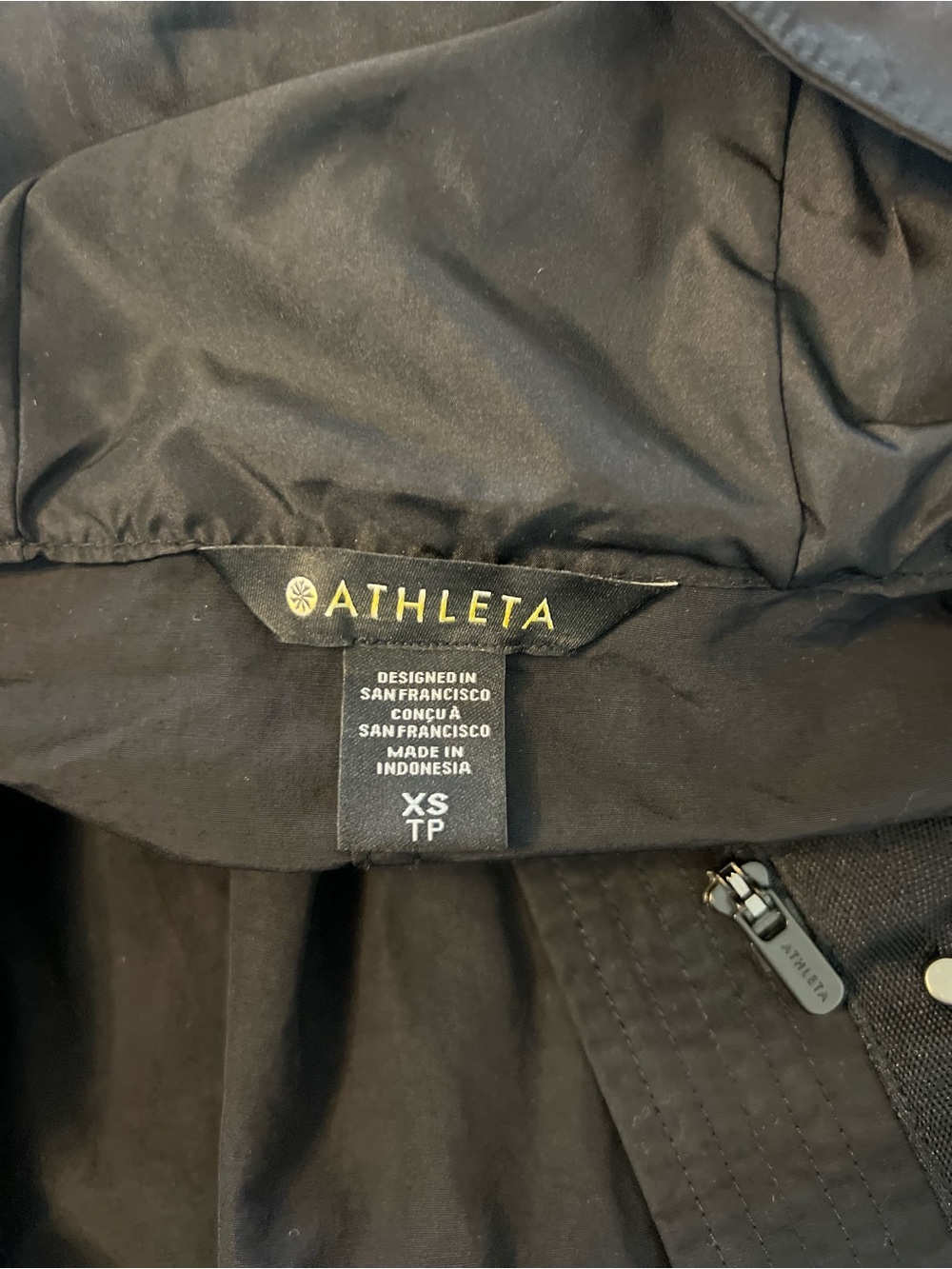 Athleta Everywhere Anorak Jacket Black‎ XS NWOT Rain Parka - Picture 12 of 13